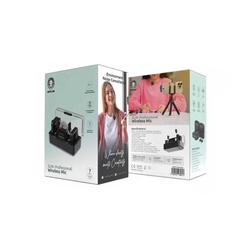 GLM-Professional Wireless Microphone 7 Hours 360° Pick up, Compact & Portable, Environment Noise Cancellation