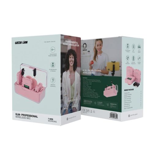 GLM-Professional Wireless Microphone 7 Hours 360° Pick up, Compact & Portable, Environment Noise Cancellation