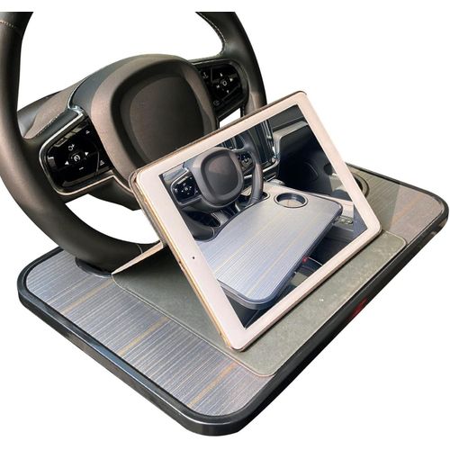 Portable Steering Wheel Dining Table Car Notebook Travel Laptop Computer Desk Eat Work Drink Food Coffee Goods Tray Board Dining Table Holder for Car,Steering Wheel Desk Car Food Eating Tray Gift Set- Multicolor