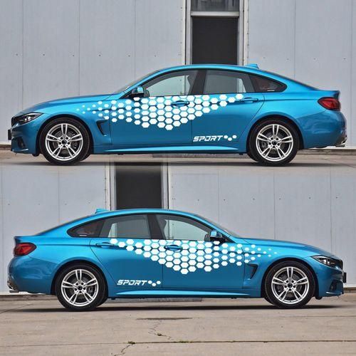 2pcs Universal Body Sticker Car Door Stickers Cell Type