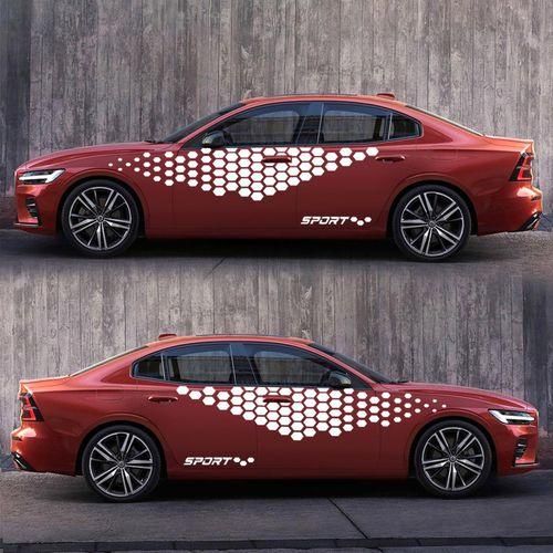 2pcs Universal Body Sticker Car Door Stickers Cell Type