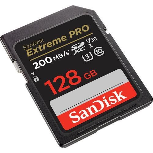 128GB Extreme PRO UHS-I SDXC Memory Card C10, U3, V30, 4K UHD, SD Card - SDSDXXD-128G-GN4IN - Black