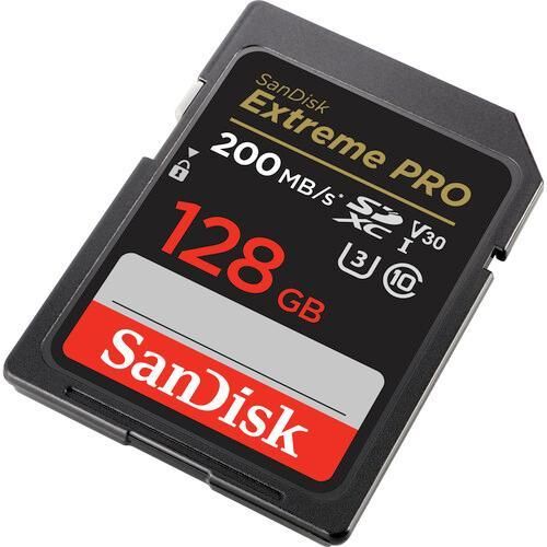 128GB Extreme PRO UHS-I SDXC Memory Card C10, U3, V30, 4K UHD, SD Card - SDSDXXD-128G-GN4IN - Black