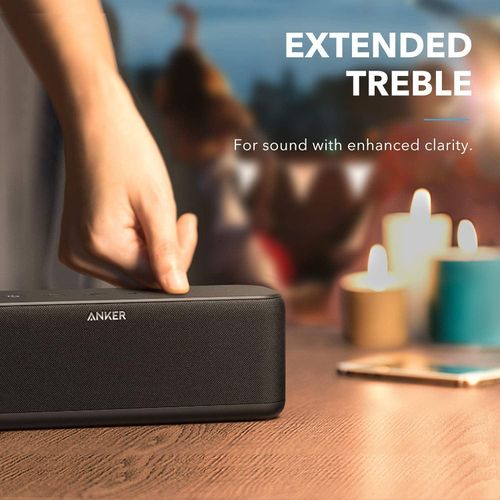 Upgraded Soundcore Boost Bluetooth Speaker with Well-Balanced Sound, BassUp, 12H Playtime, USB-C, IPX7 Waterproof, with Customizable EQ via App, Wireless Stereo Pairing