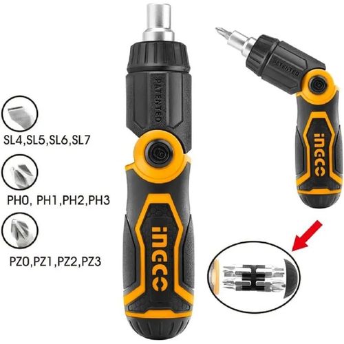 INGCO 13 IN 1 Ratchet Screwdriver Set - Black