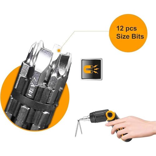 INGCO 13 IN 1 Ratchet Screwdriver Set - Black