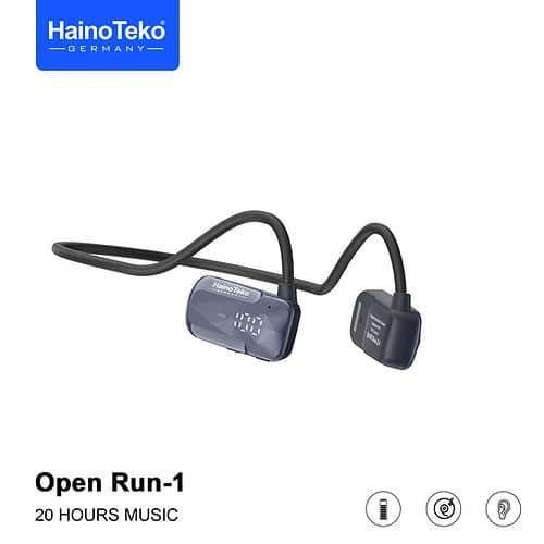 Open Run 1 Wireless Bluetooth Earphone with Super Clear Mic- Black