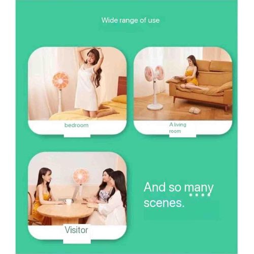 360° Double-Headed Rotating Fan Household Air Circulation Fan Intelligent Remote Control Double-Sided Floor Electric Fan -Multicolor