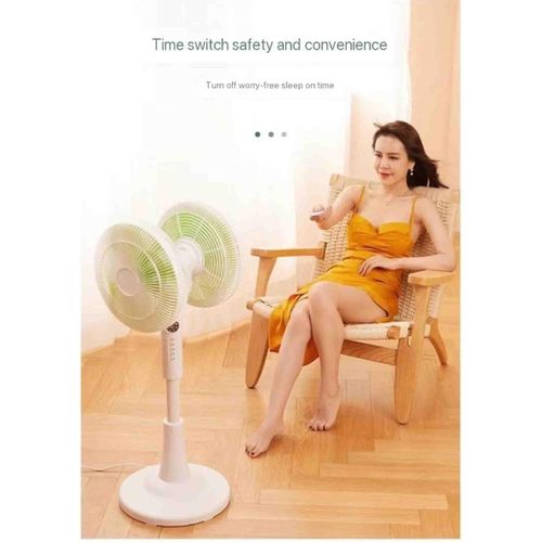 360° Double-Headed Rotating Fan Household Air Circulation Fan Intelligent Remote Control Double-Sided Floor Electric Fan -Multicolor