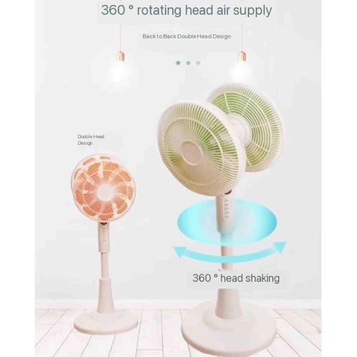 360° Double-Headed Rotating Fan Household Air Circulation Fan Intelligent Remote Control Double-Sided Floor Electric Fan -Multicolor