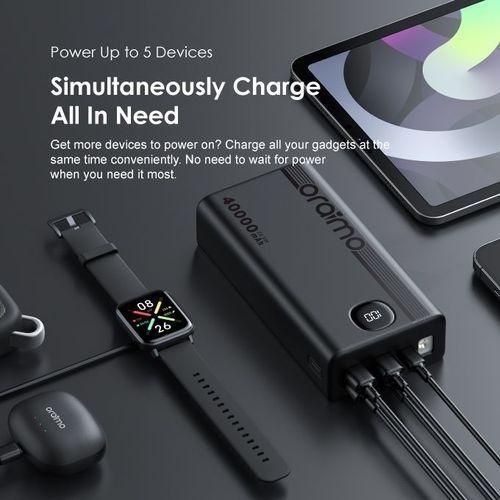 40000mAh PowerBox Ultra Charging Power Bank 400 22.5W PD QC 3.0 Ultra-high Capacity- Black