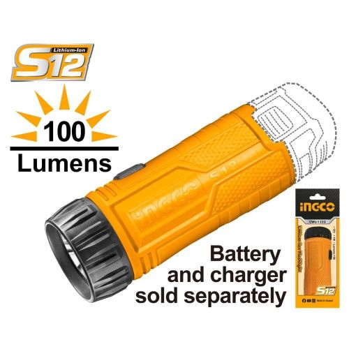INGCO Lithium-Ion Flashlight 12V - Orange