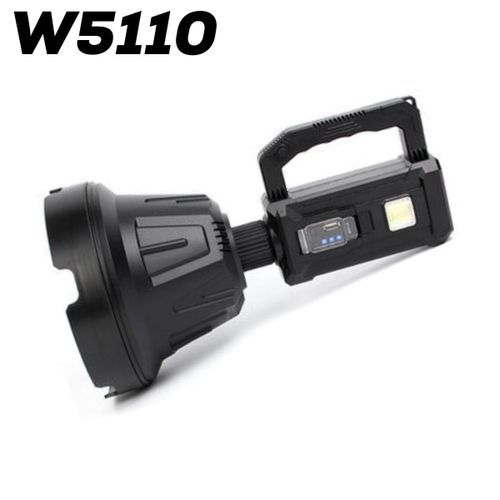 Rechargeable Waterproof Waterproof Outdoor searchlight Super Bright Tactical Handheld Spotlight Flashlight Lantern Type LED Flashlight Handheld Lantern- Black