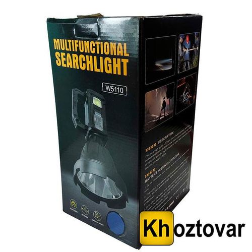 Rechargeable Waterproof Waterproof Outdoor searchlight Super Bright Tactical Handheld Spotlight Flashlight Lantern Type LED Flashlight Handheld Lantern- Black