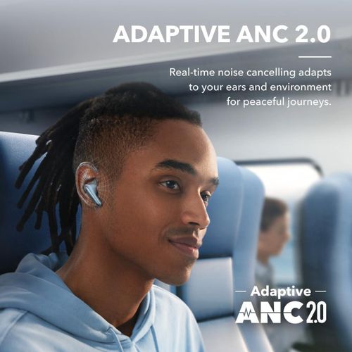 Soundcore Anker Liberty 4 NC Wireless Earbuds, 98.5% Noise Reduction, Adaptive Noise Cancelling to Ears and Environment, Hi-Res Sound, 50H Battery, Wireless Charging, Bluetooth 5.3 - Multicolor