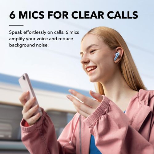 Soundcore Anker Liberty 4 NC Wireless Earbuds, 98.5% Noise Reduction, Adaptive Noise Cancelling to Ears and Environment, Hi-Res Sound, 50H Battery, Wireless Charging, Bluetooth 5.3 - Multicolor