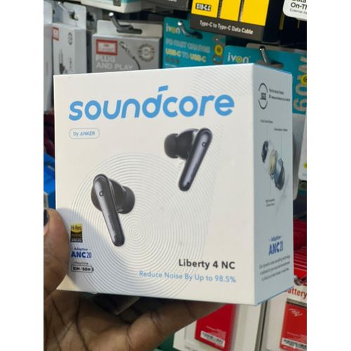 Soundcore Anker Liberty 4 NC Wireless Earbuds, 98.5% Noise Reduction, Adaptive Noise Cancelling to Ears and Environment, Hi-Res Sound, 50H Battery, Wireless Charging, Bluetooth 5.3 - Multicolor