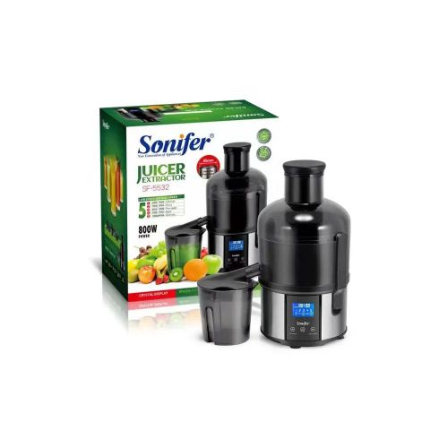 Sonifer Juicer Extractor Computer Control With Crystal Display Stainless Steel Housing Triplex Protection Safety -Multicolor