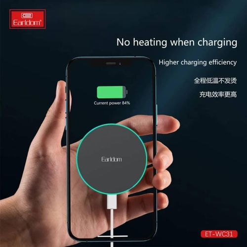 WC31 15W Aluminum Alloy Wireless Charging Pad Stand- Multicolor