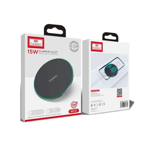 WC31 15W Aluminum Alloy Wireless Charging Pad Stand- Multicolor