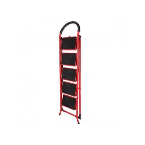 5 Feet Metallic Household Ladder With 5 Steps-Multicolour
