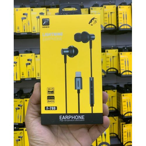 Senior F-790 Extra Bass Hi-Fi Type C Headphone, USB C Wired Earbuds with Microphone, In-ear Headphones for iPhone 15 Pro Max, iPad Pro/Air, MacBook Pro/Air, Samsung S24 Ultra & More – Black