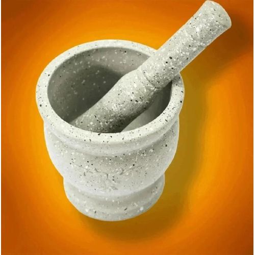 BPA Free Hard Plastic Mortar With Bowl Marble