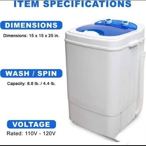 8 Kg Laundry Automatic Baby And Shoe Portable Top Load Single Tub Mini Washing Machine With Spin Dryer Basket-Multicolor