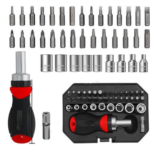 41 in 1 Multi Heads Ratcheting Small Screwdriver and Socket Set Multi -purpose Precision DIY Household Repair Tool Kits-Multi