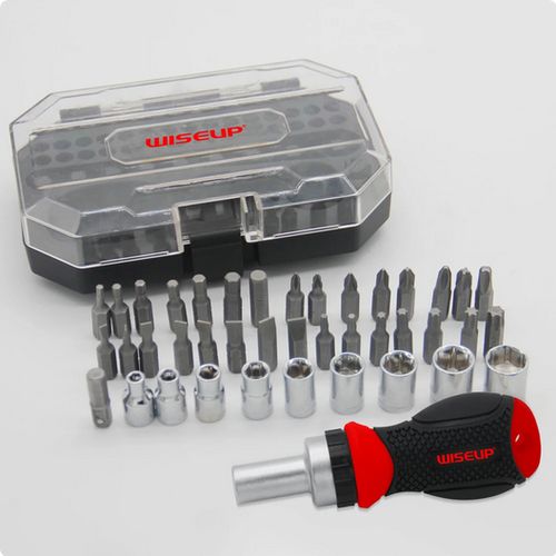 41 in 1 Multi Heads Ratcheting Small Screwdriver and Socket Set Multi -purpose Precision DIY Household Repair Tool Kits-Multi