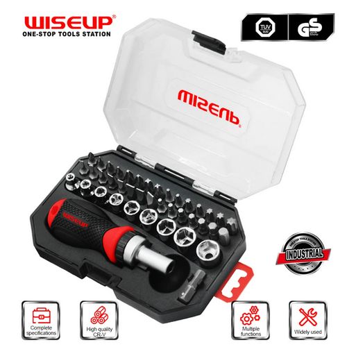 41 in 1 Multi Heads Ratcheting Small Screwdriver and Socket Set Multi -purpose Precision DIY Household Repair Tool Kits-Multi