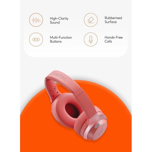 Soundtec By Porodo Eclipse Wireless Headphone with ENC Noise Cancellation, High-Clarity Mic, Pure Deep Bass, Up to 50 Hours Playtime, Bluetooth V5.3 -Multicolor