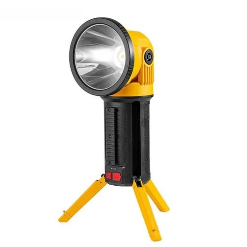 Multi-Function Portable LED Searchlight COB Support Mobile Phone Charging Hand Held Flash Torch Light Waterproof Camping -Multicolor
