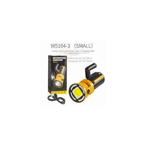 Multi-Function Portable LED Searchlight COB Support Mobile Phone Charging Hand Held Flash Torch Light Waterproof Camping -Multicolor