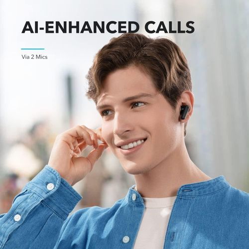oundcore R50i True Wireless in-Ear Earbuds, TWS with 30H+ Playtime, Clear Calls & High Bass, IPX5-Water Resistant, Soundcore Connect App with 22 Preset EQs, Quick Connectivity, Black Color
