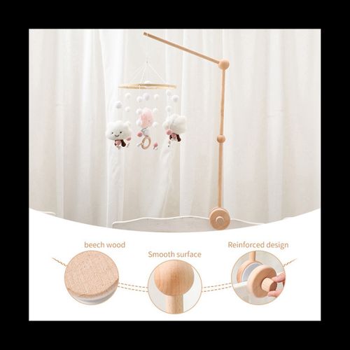 Baby Crib Mobile Arm - Wooden Mobile Arm for Crib Mobile