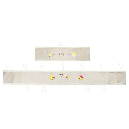 2PCSSET Baby Infant Cot Crib Bumper Safety Protector Toddler Nursery Home Decor Beige