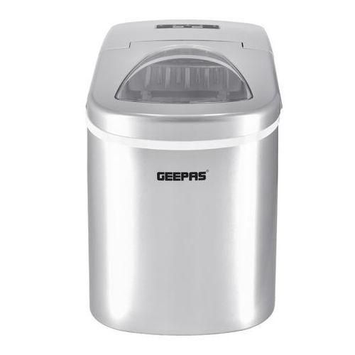 Geepas Ice Cube Maker, Two Sizes, Produces 12Kg In 24 Hours &ndash; Container 700G, Water 2.2L, Ecological Gas, Automatic Functioning-Grey