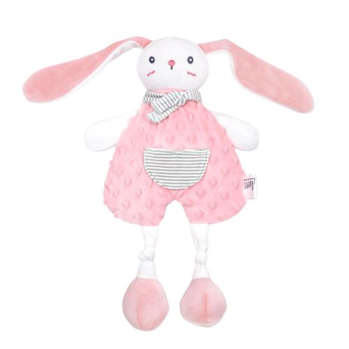 Pink Baby Blanket with Hook Cute Lovely Security Blanket Gifts for Infant and Toddler,Bubble Bunny Soothing Towel NO5148
