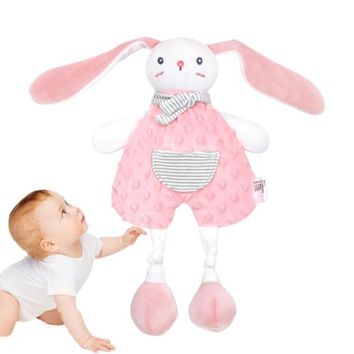 Pink Baby Blanket with Hook Cute Lovely Security Blanket Gifts for Infant and Toddler,Bubble Bunny Soothing Towel NO5148
