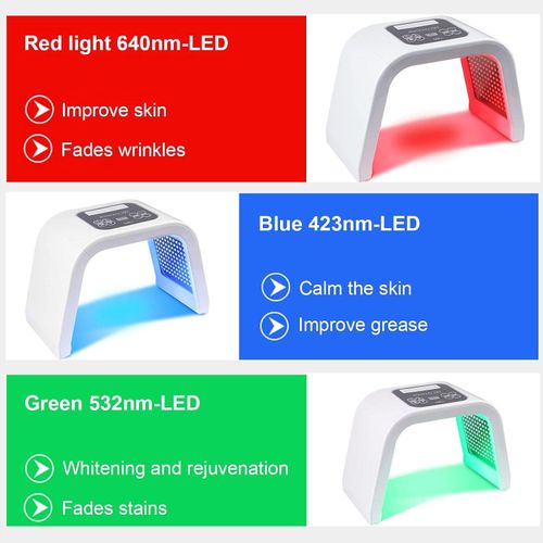 7 Colours LED Mask Skin Care Machine, Light Beauty Lamp Rejuvenation Mask Device Professional Comedo Treatment Skin Wrinkle Removal Face Body Care Tools
