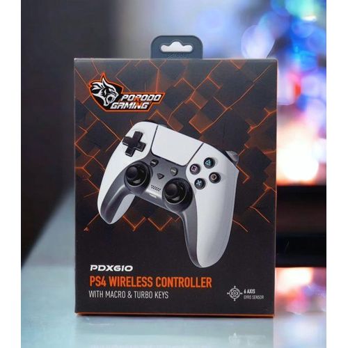 GAMING PS4 WIRELESS CONTROLLER WITH MACRO AND TURBO KEYS PDX610- BLACK