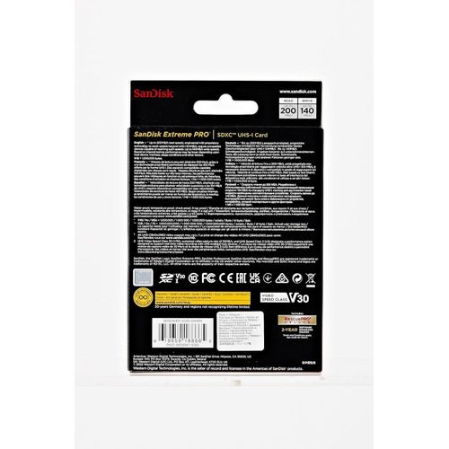 SanDisk 512GB Extreme PRO SDXC UHS-I Memory Card - C10, U3, V30, 4K UHD, SD Card - SDSDXXD-512G-GN4IN, Dark gray/Black