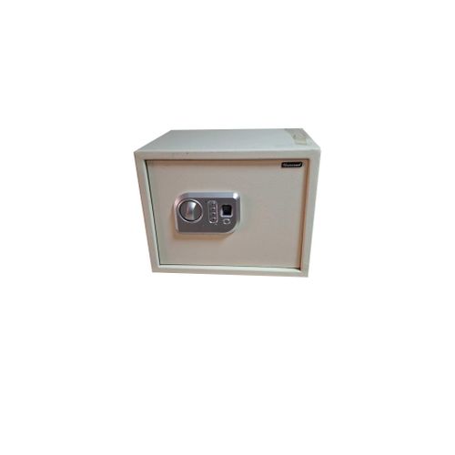 Universal Hotel Electronic Safe Upto 32 Fingerprints And Pincode Lock, Keys & Wall Mountable-Cream