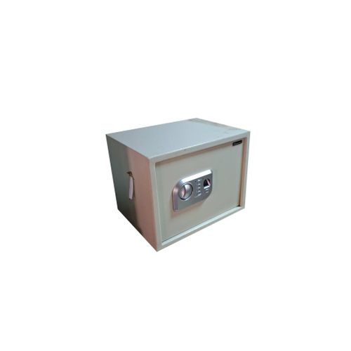 Universal Hotel Electronic Safe Upto 32 Fingerprints And Pincode Lock, Keys & Wall Mountable-Cream