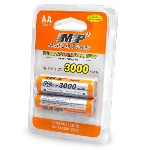 AA Rechargable MP Batteries-Multicolour
