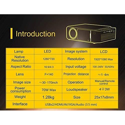 T6 Android HD 3D 4K (800 x 480) miracast 3000 Lumens Smart Home Cinema Projector with LAN, 8GB 1GB Ram, Wi-Fi, USB, VGA, Bluetooth, HDMI (Silver)
