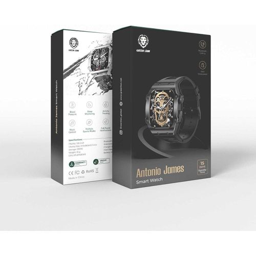 Antonio James Smart Watch , 24H Auto Heart Rate Monitor,400 mAh, 15 Days Standby Time, 5.2/BT3.0 Bluetooth Calling, IP67 Waterproof, 1.85 Inch Display, Storage 128MB