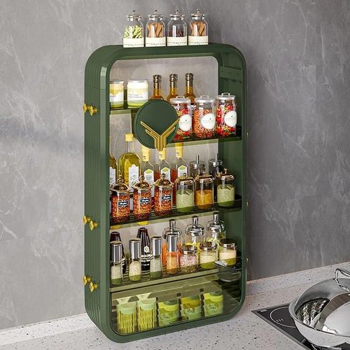 Punch-free Bathroom Storage Rack Wall-Mounted Toiletries Bathroom Storage Rack Kitchen Organizer Stand Cosmetics Shelf