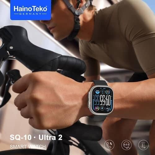 AMOLED Display SQ-10.Ultra 2 with 4 Pairs Strap With Android and iOS Devices- Multicolor
